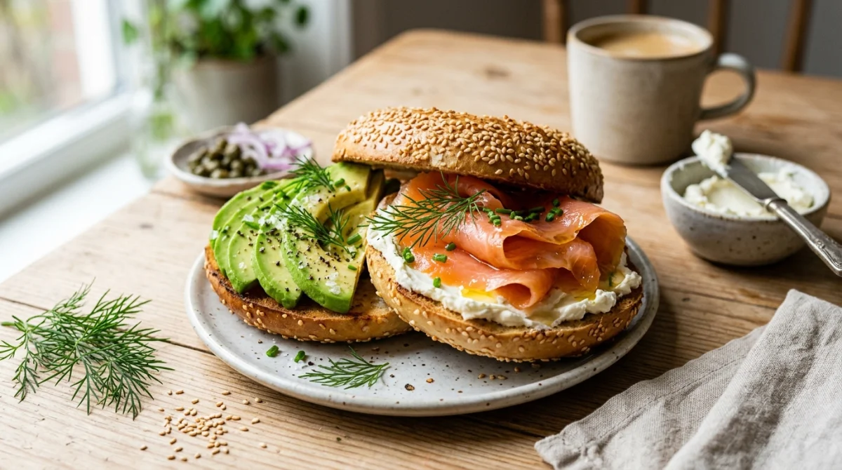 bagel saumon avocat fromage frais