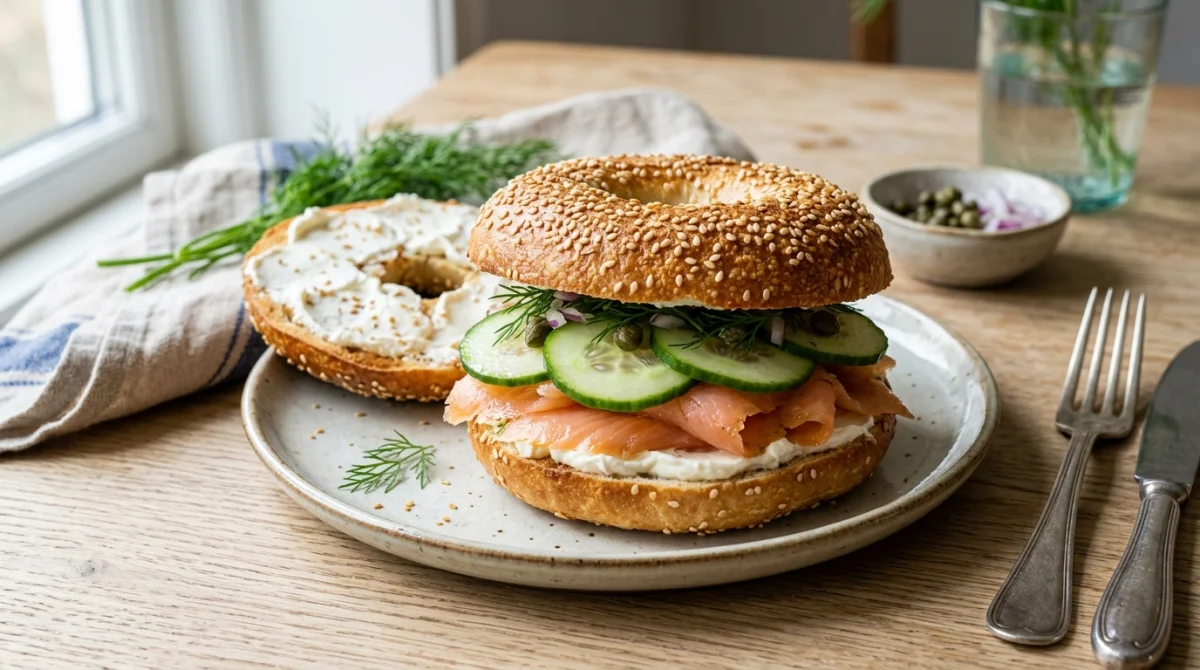 bagel saumon concombre