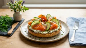 bagel saumon concombre
