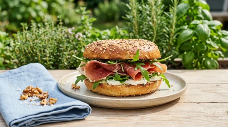 bagel jambon cru