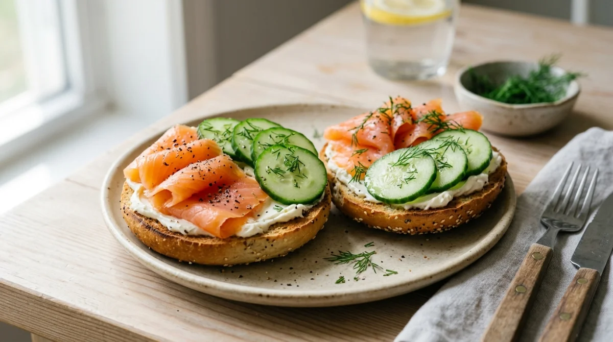 bagels saumon concombre