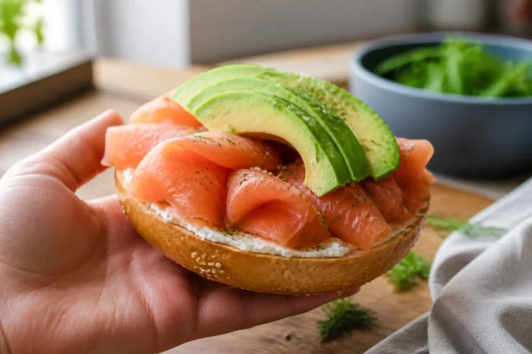 recette bagel saumon avocat